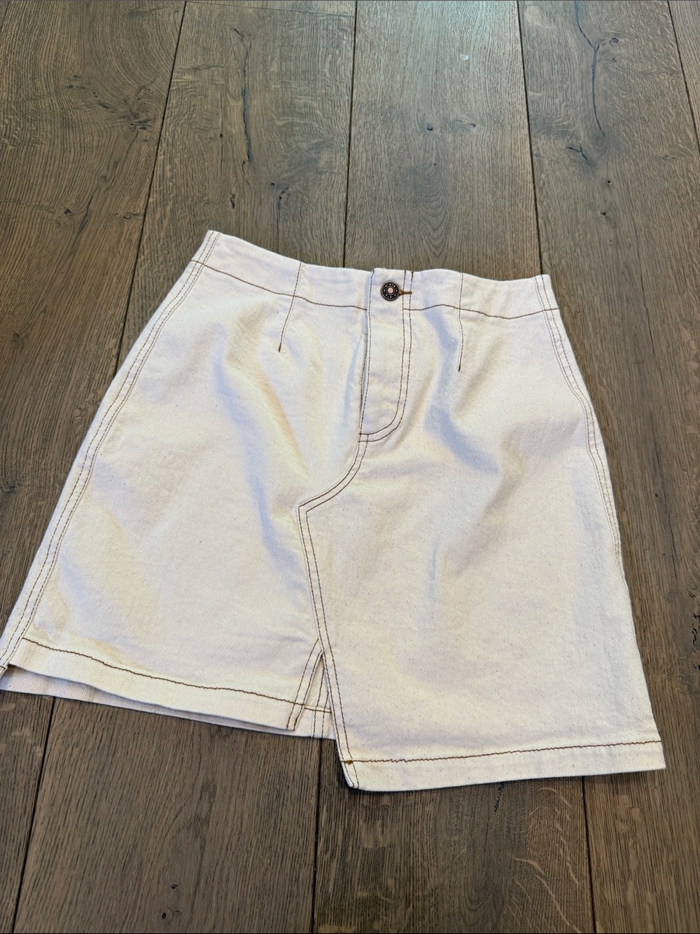 RG Kane Asymmetrical Hem Mini Skirt